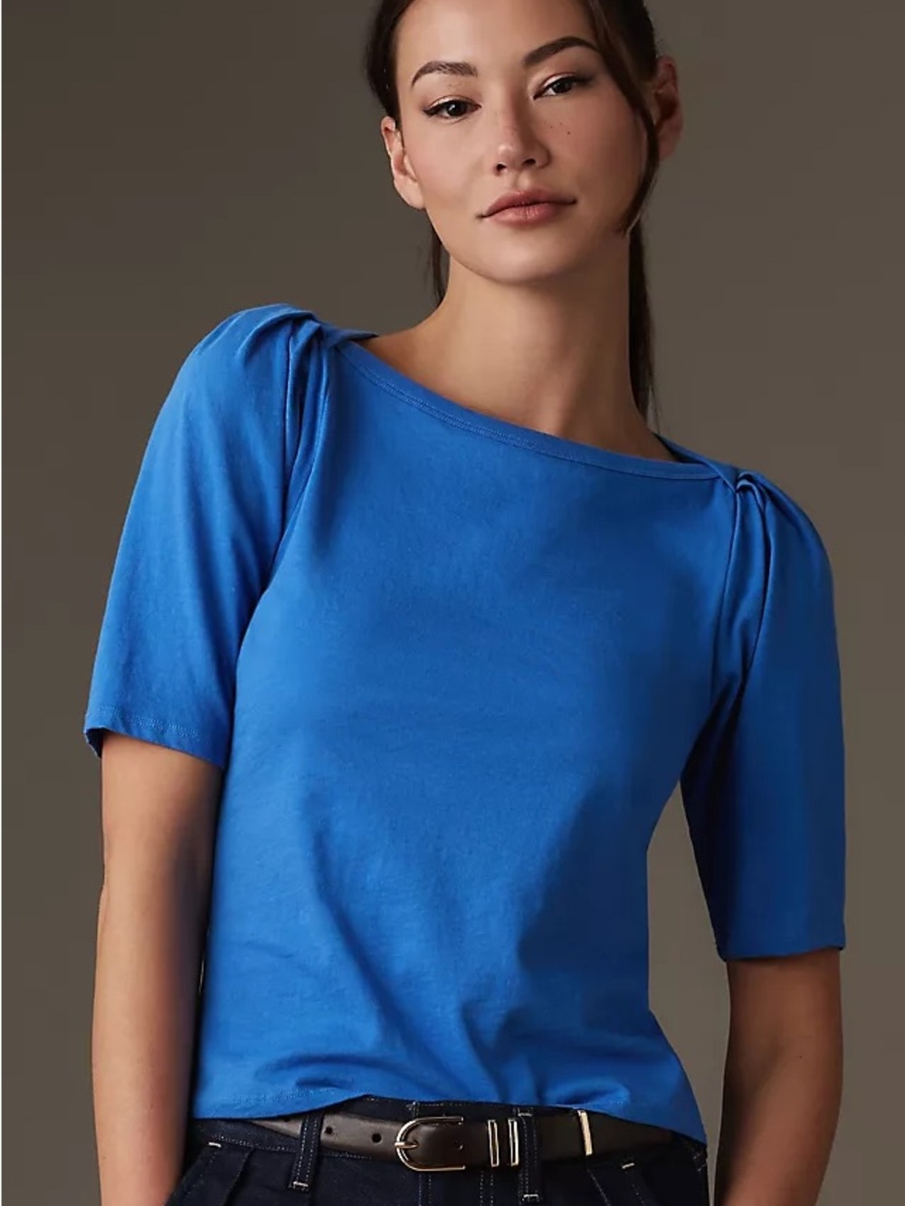 Nation LTD Royal Blue Short-Sleeve Puff Shoulder Tee